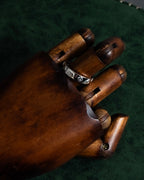 "Christian Dior" CD logo engraved diamond motif silver ring