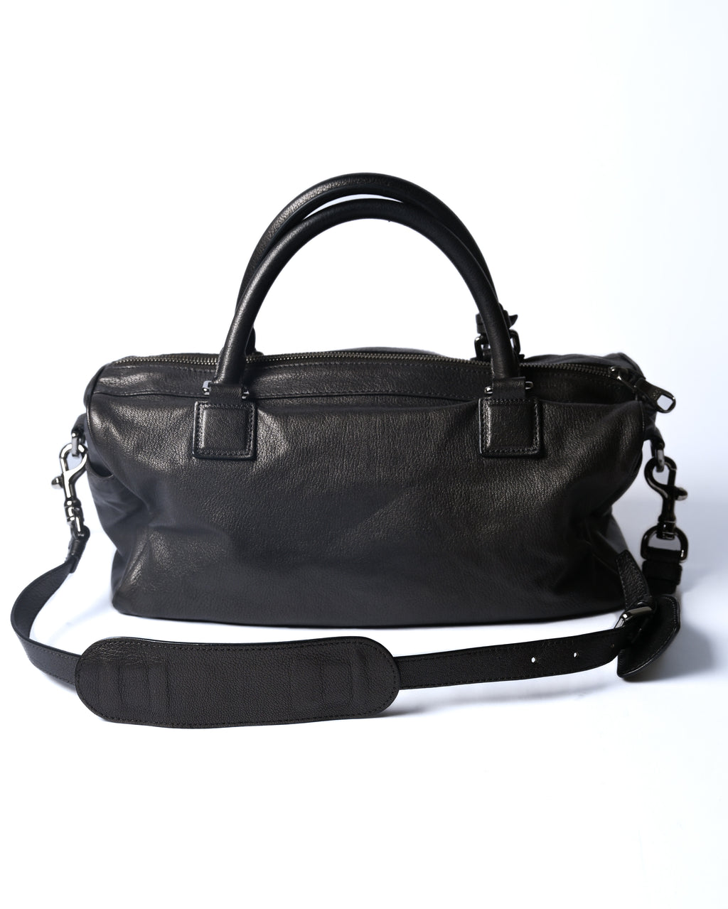 LOEWE/ Anagram 2 Way Mini Boston Hand Bag Metallic Black