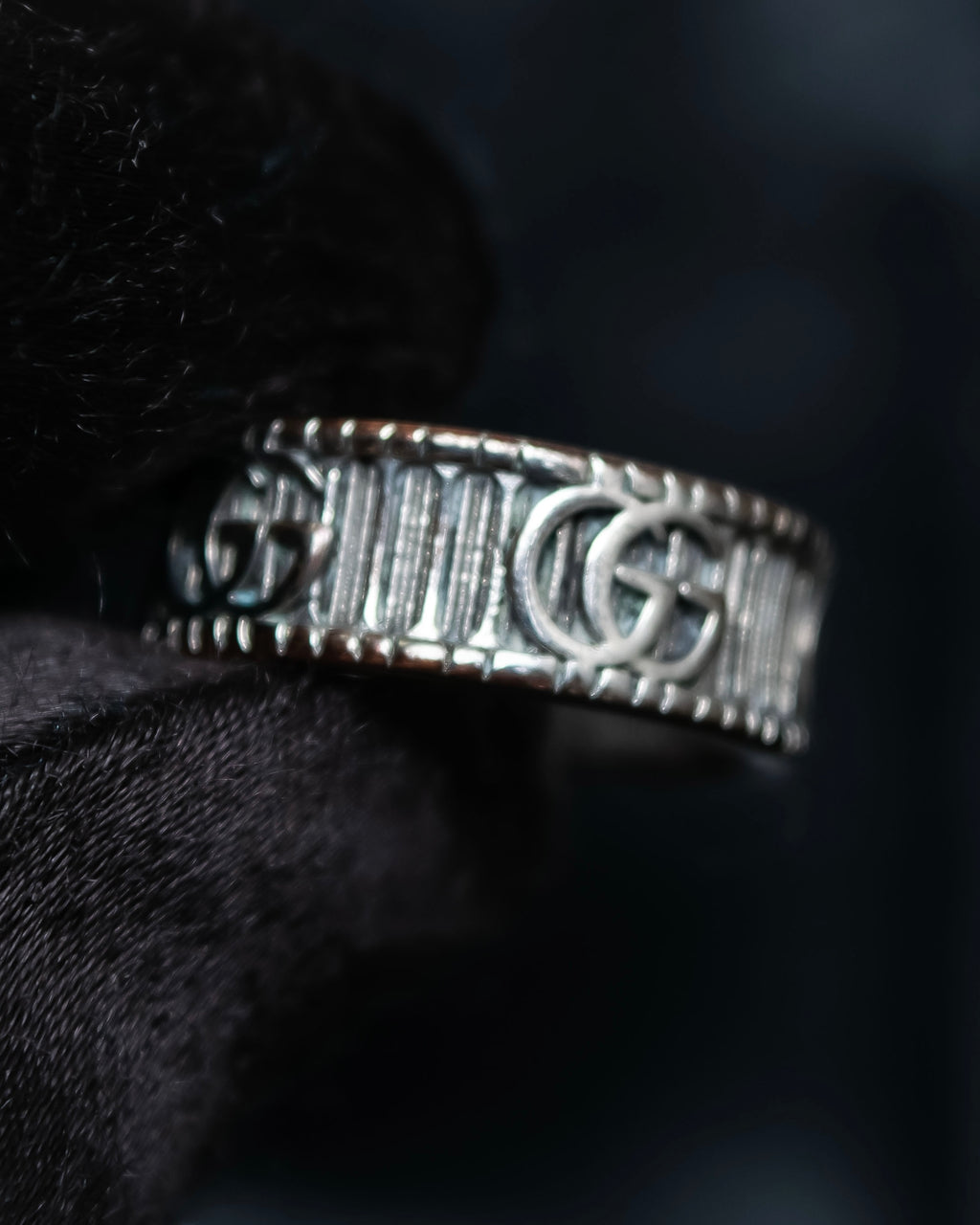 "GUCCI" GG marmont silver 925 ring