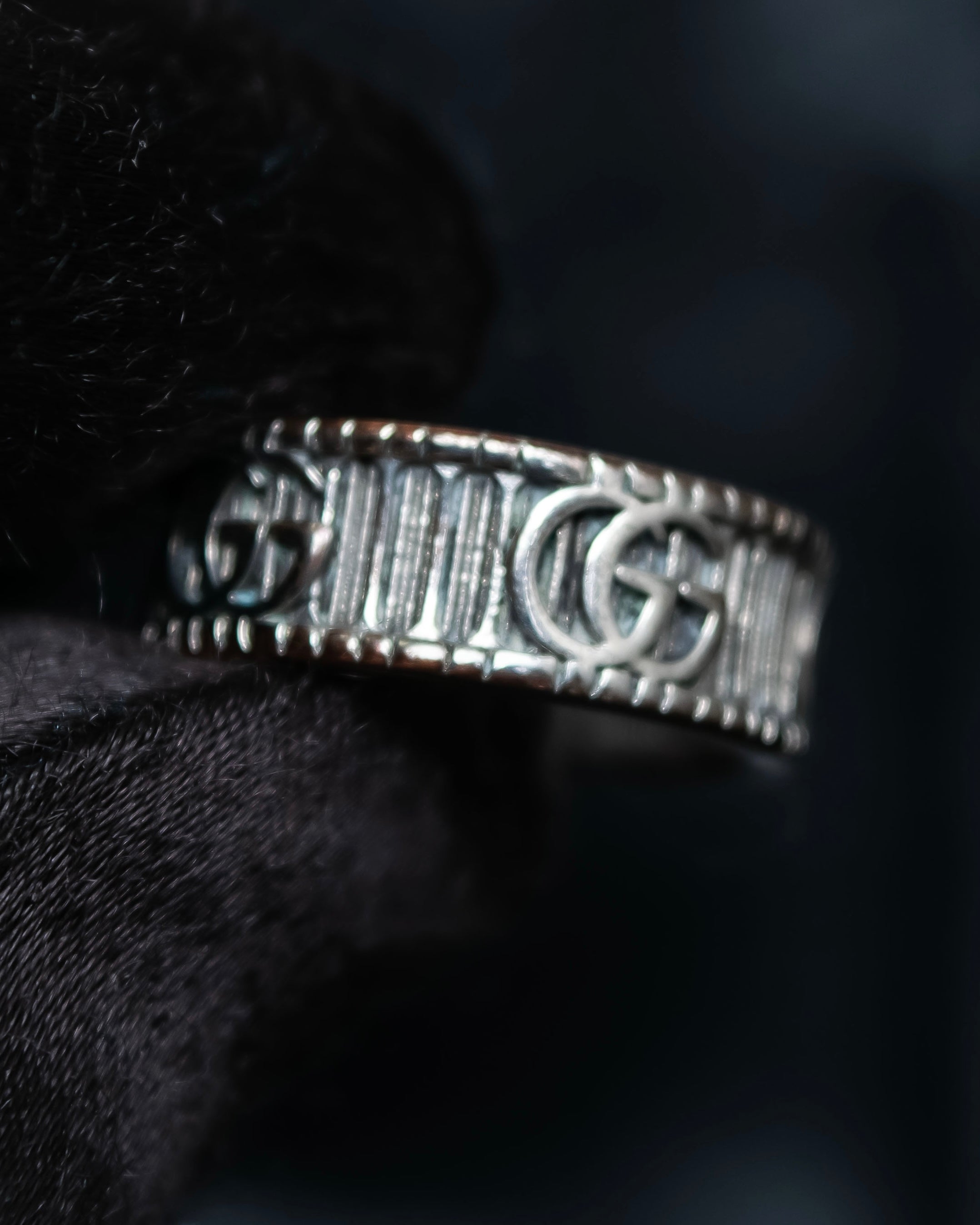 "GUCCI" GG marmont silver 925 ring