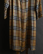 "BURBERRYS" Nova check maxi length silk gown coat