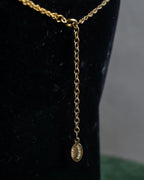 "VALENTINO" Smoky quartz teardrop design necklace