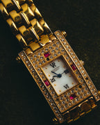 "VALENTINO ROLENTA" 90's-00's Decorative rhinestone quartz watch