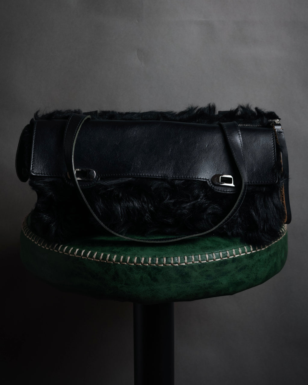 "MARNI" 2011 winter edition shearling fur shoulder bag