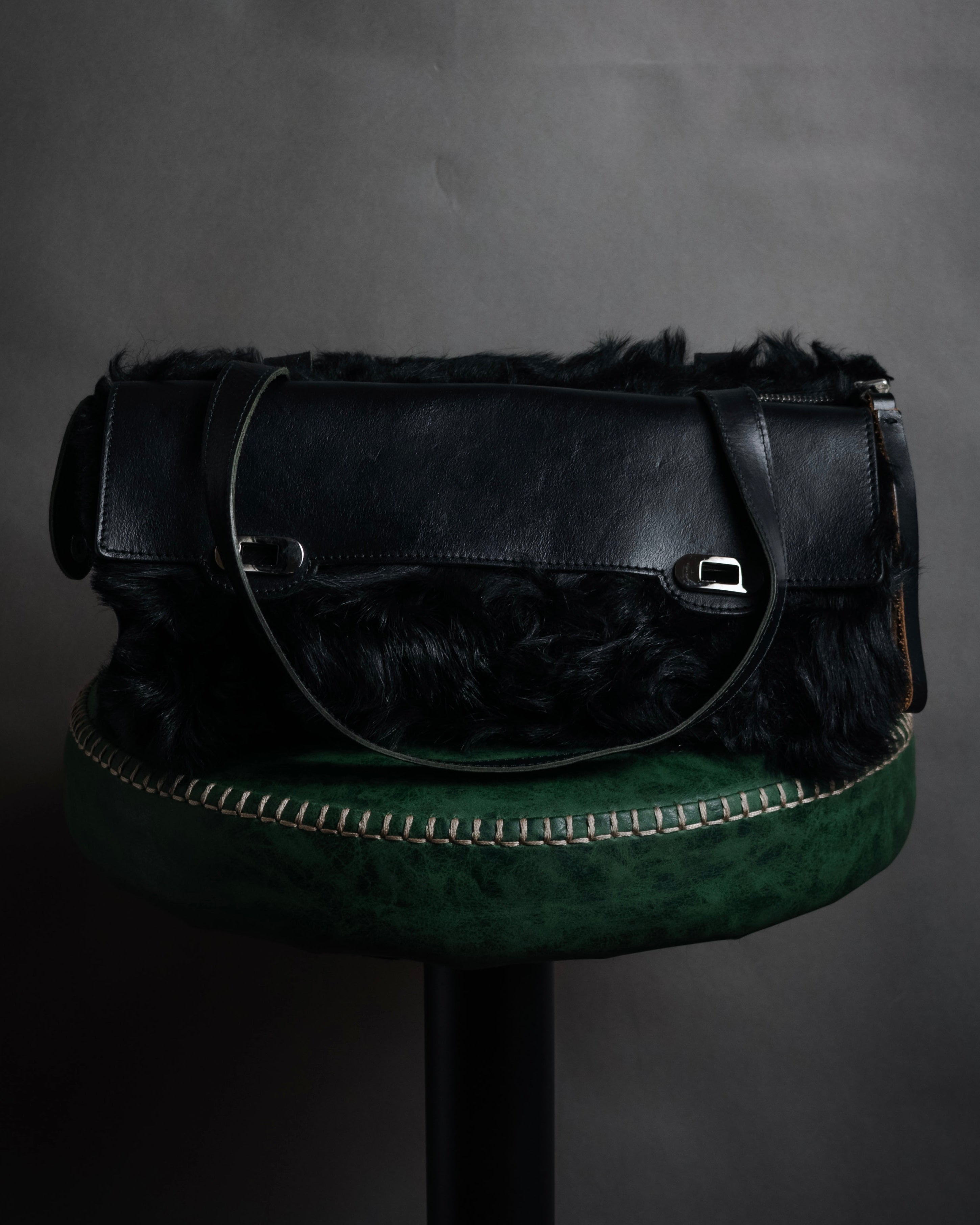 "MARNI" 2011 winter edition shearling fur shoulder bag