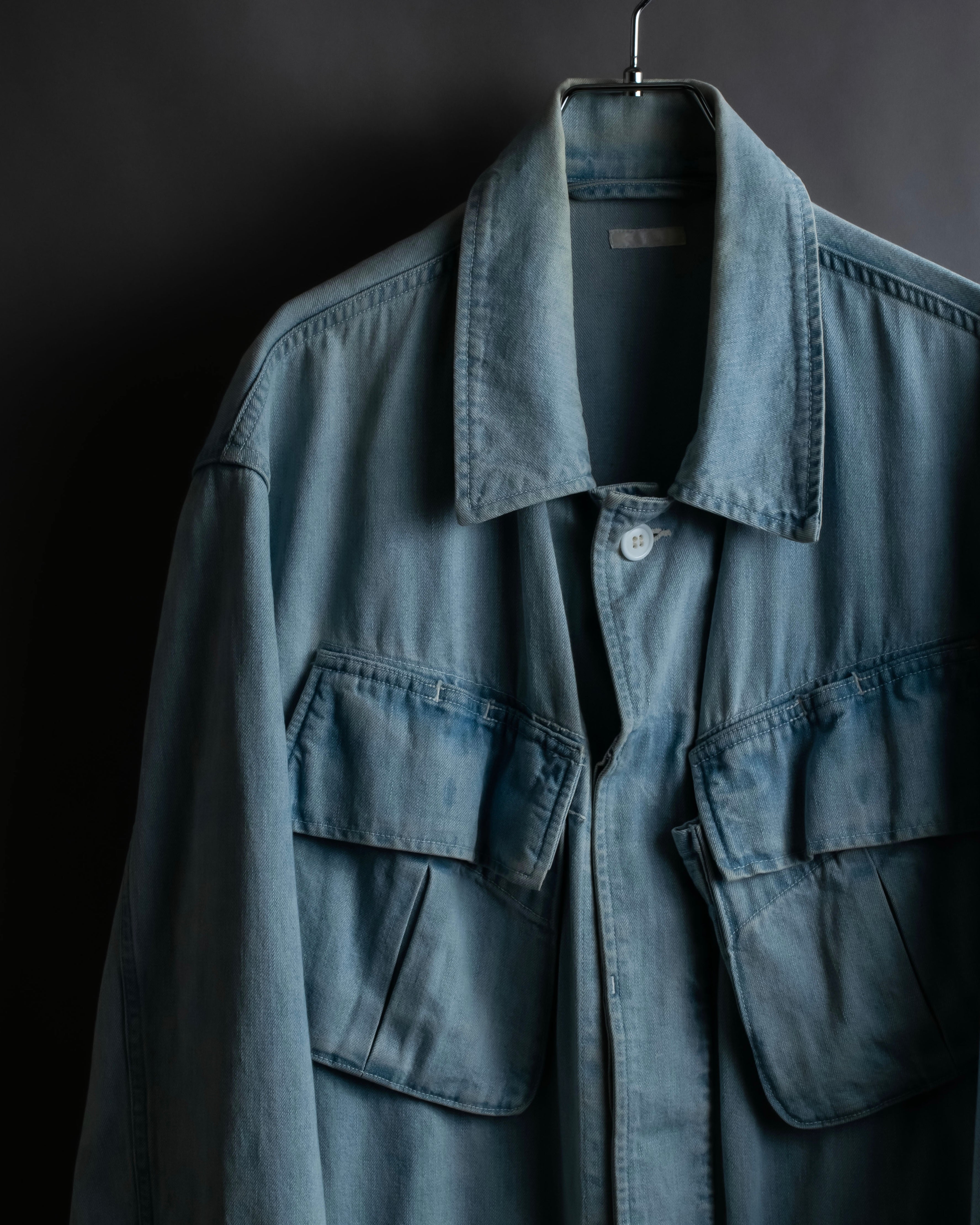 "COMOLI" Flap pocket design oversized denim jacket