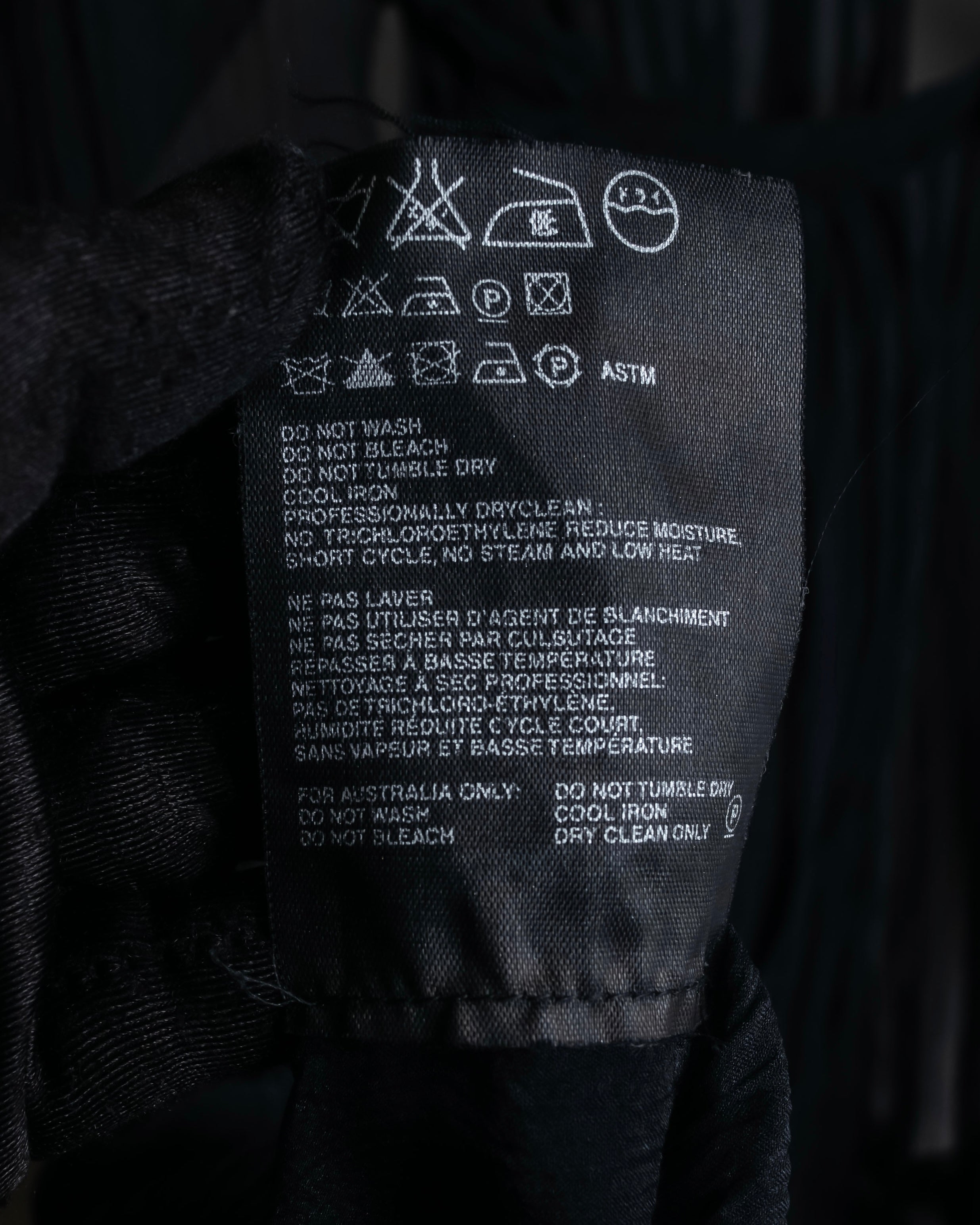 "PRADA" Gathered ribbon design puff sleeve dress