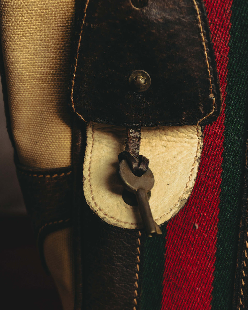 "GUCCI" 70's Iconic web travel shoulder bag