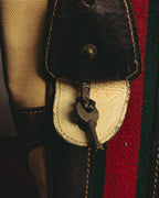 "GUCCI" 70's Iconic web travel shoulder bag