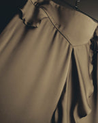 "GIORGIO ARMANI" 90's-00's Draped silk sleeveless top and skirt set