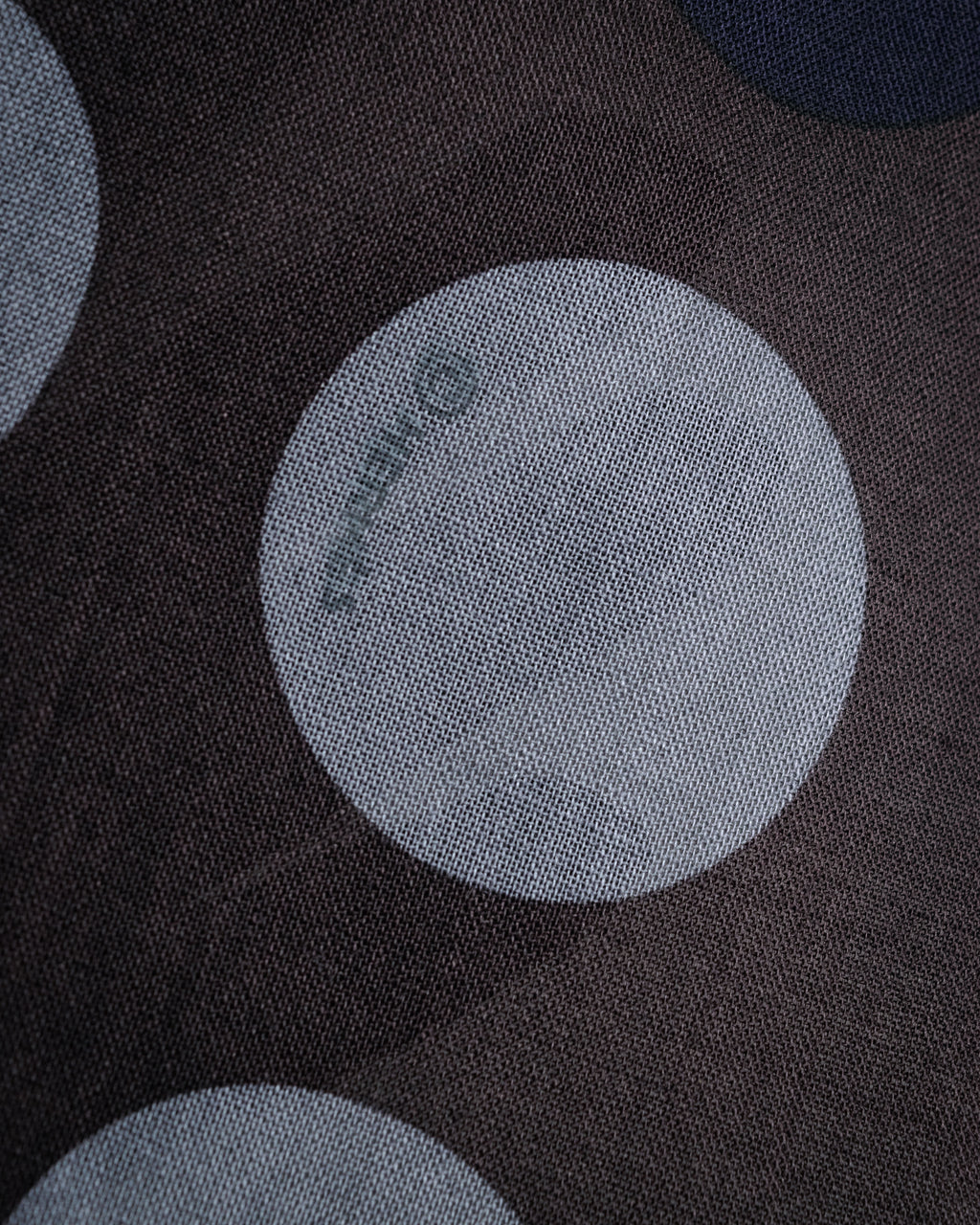 “HERMÈS” 10's-20's Polka dot wool silk fringed stole