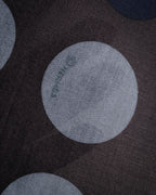 “HERMÈS” 10's-20's Polka dot wool silk fringed stole