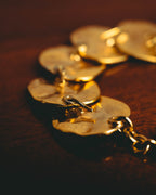 -SPECIAL- “Yves Saint Laurent” 80’s-90’s Hammered gold coin link bracelet