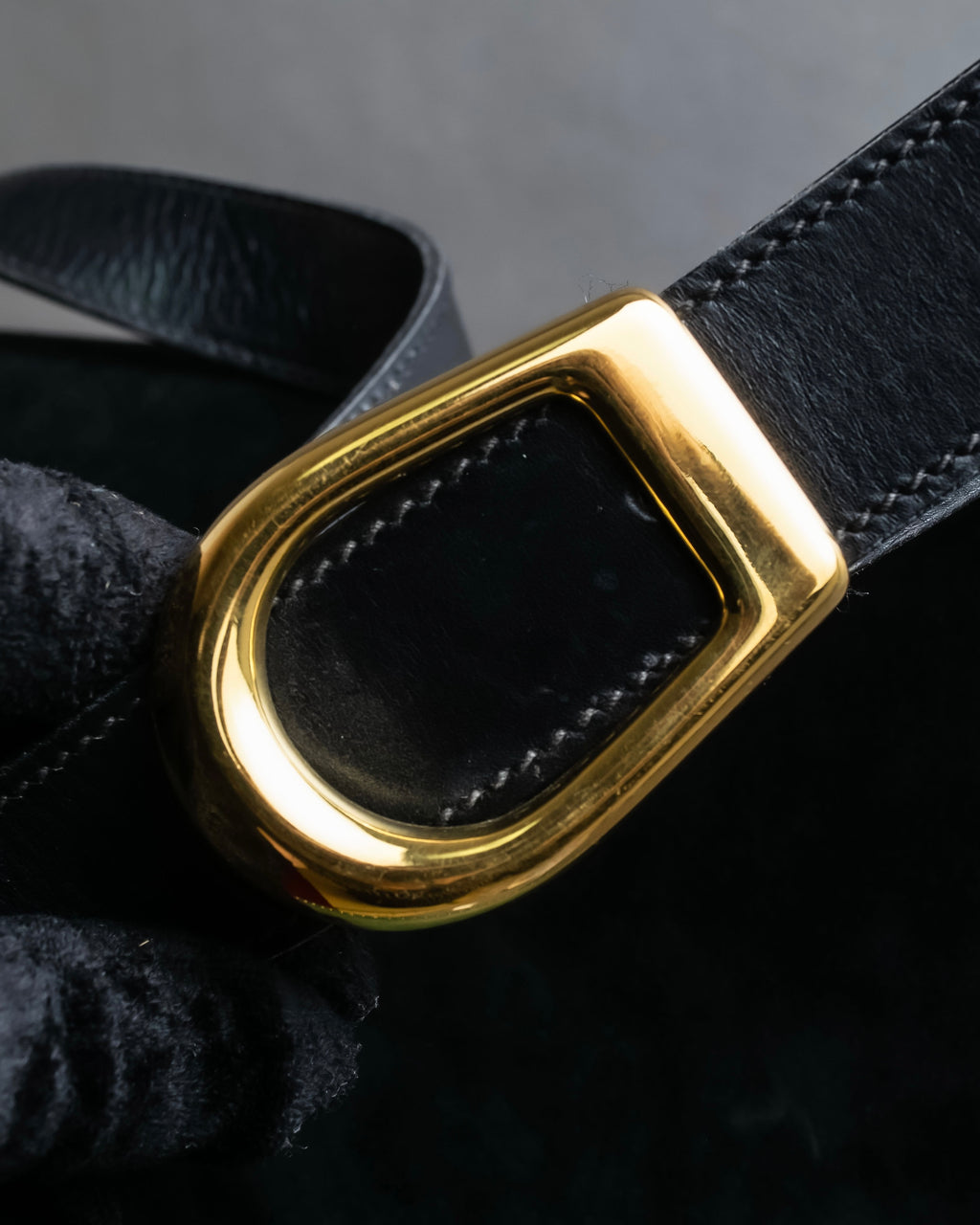 "GUCCI" Interlocking G design suede bag