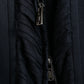 "YVES SAINT LAURENT" 2002 AW Scarf docking tulle design silk double zipper blouse