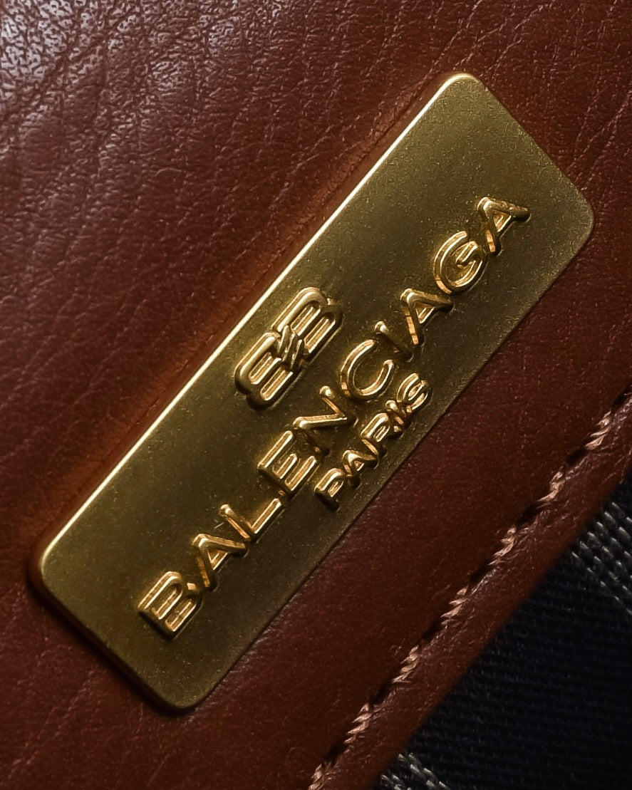 "BALENCIAGA" Water repellent flap square leather bag