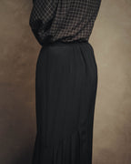 -SPECIAL- “Christian Dior” 80’s silk pleated long skirt