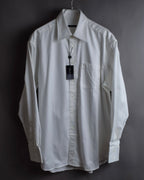 "GUCCI" Minimal collar detail white cotton shirt