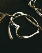 “BALENCIAGA” 2017-2023 organic heart and arrow clip-on drop earrings