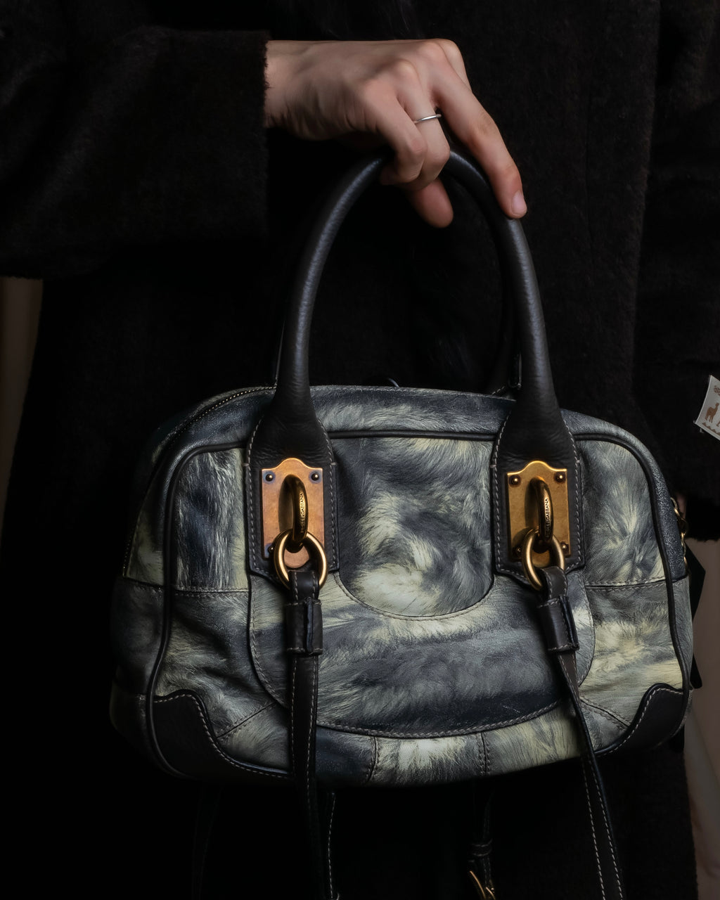 "DOLCE &amp; GABBANA" Miss edge series calf leather 2 way bag