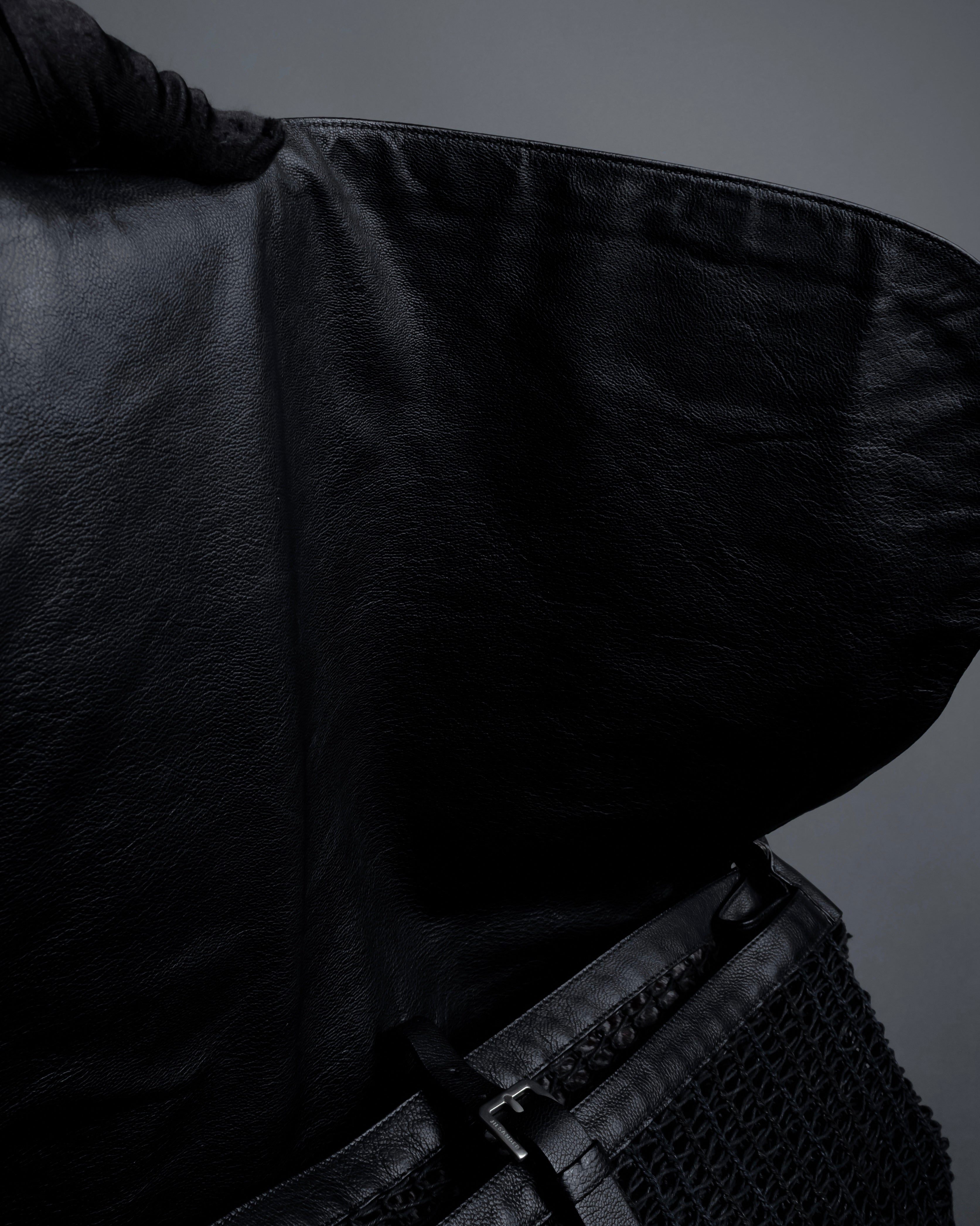 "JIL SANDER" Large flap design Harako leather shoulder bag