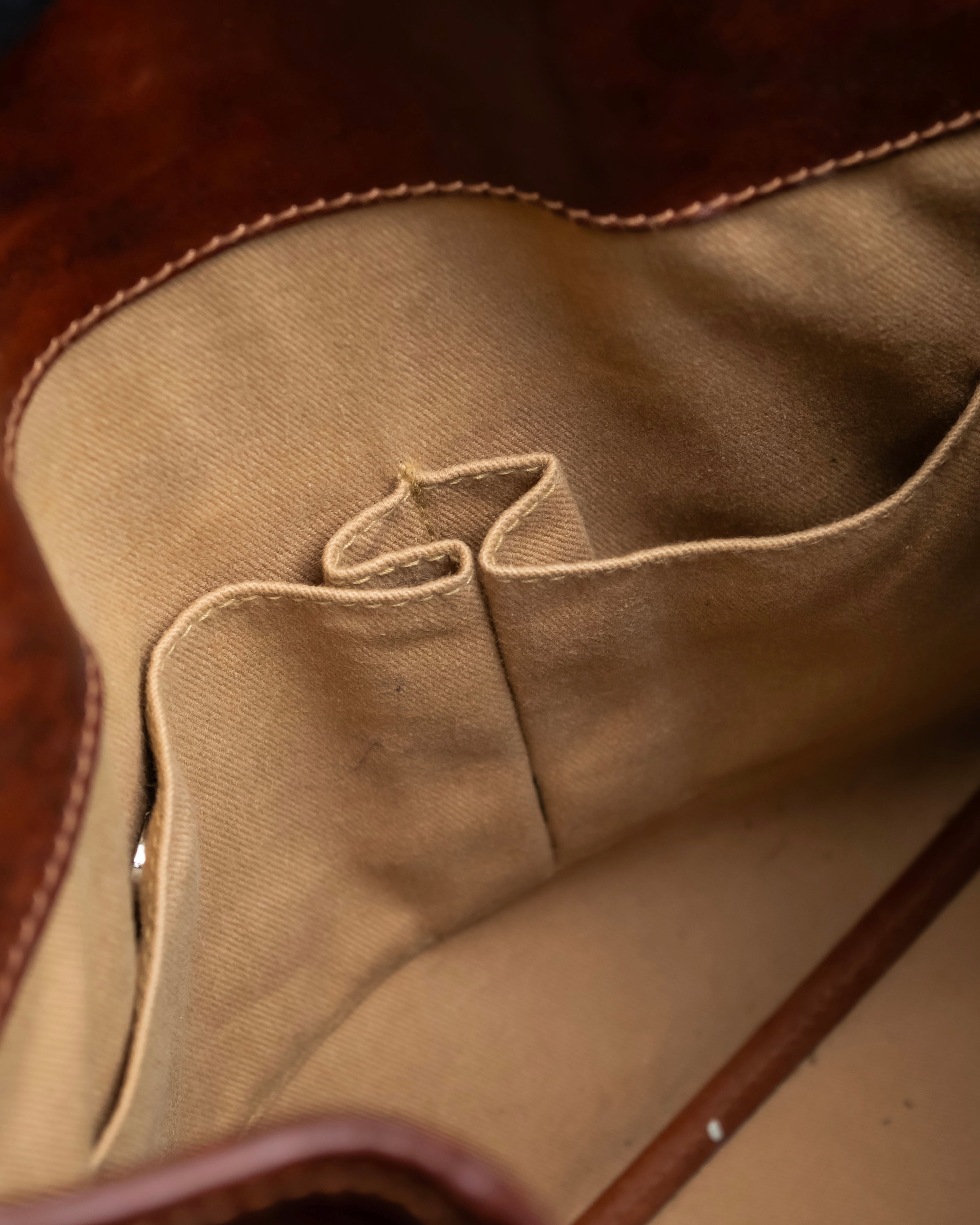 "Ralph Lauren" Blackwatch check canvas leather combination bag