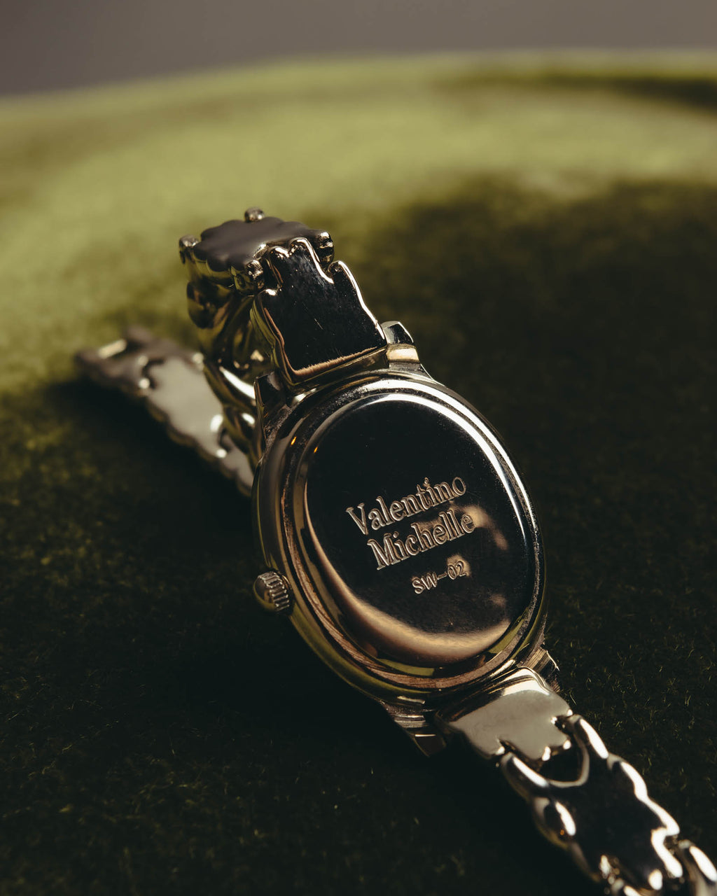 "Valentino Michelle" Vintage cameo secret quartz bracelet watch