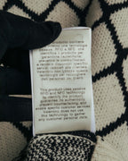 "VALENTINO" 20's Oversized diamond jacquard turtleneck knit sweater