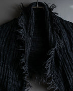 "GUCCI" Tom Ford period random pleats fringe stole