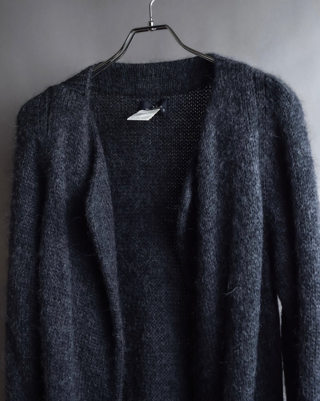 "Y's" 17AW Brushed wool super long knit cardigan