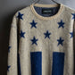 "LIBERAL ARTS" Star pattern oversized knit pullover