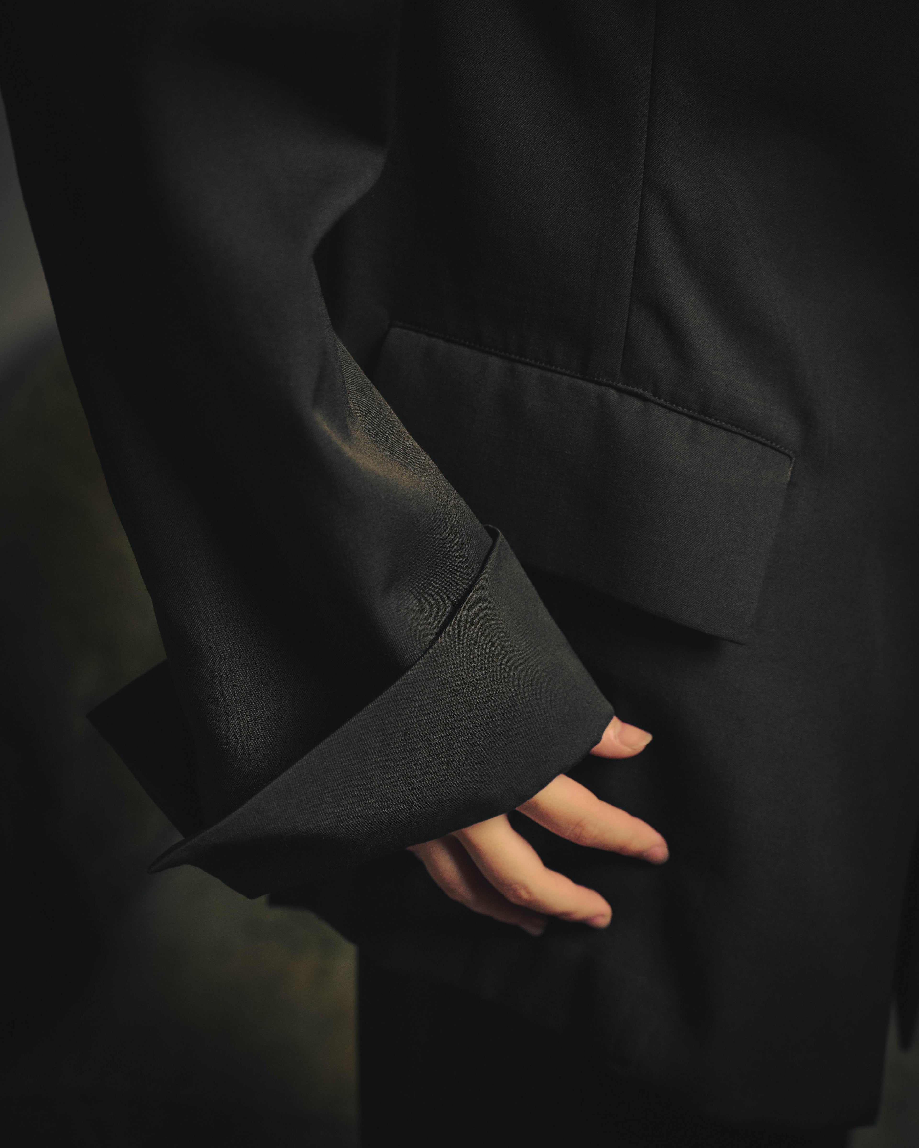 –SPECIAL– "Yohji Yamamoto" 98AW Sculptural asymmetric draped wool jacket