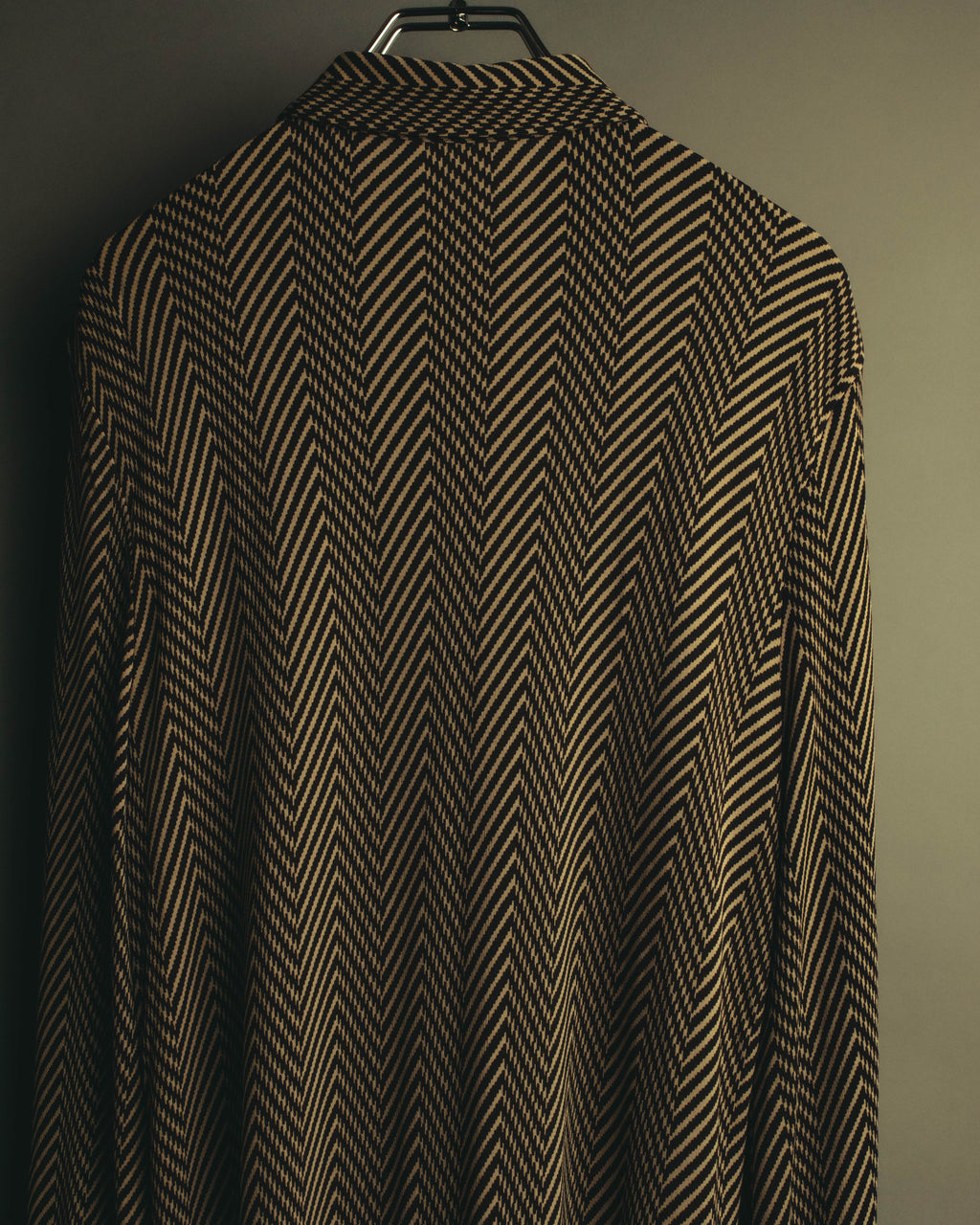 “CELINE” 90’s-00’s Chevron patterned long shirt dress