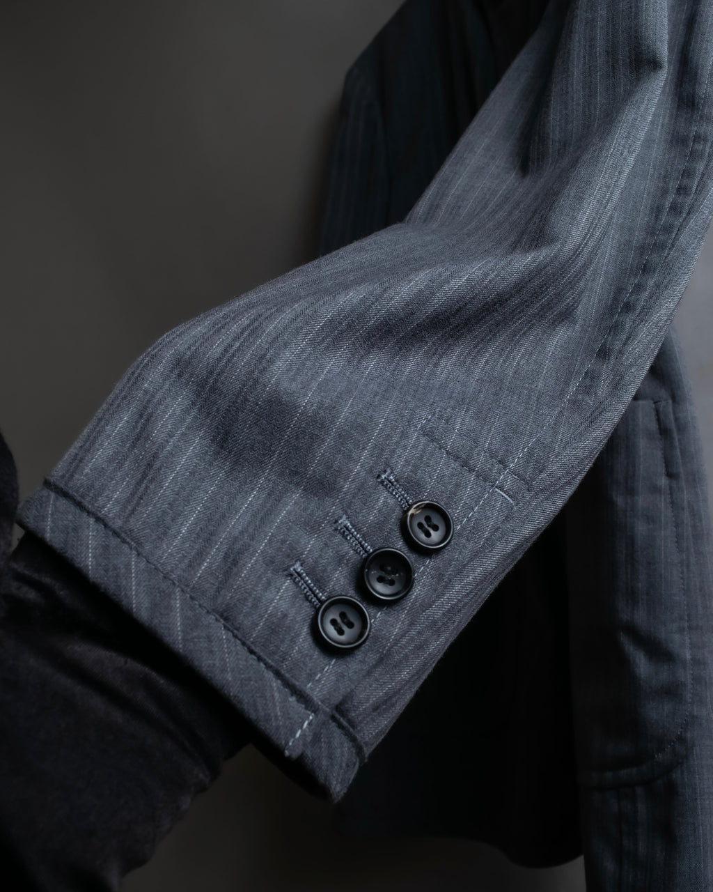 "COMME des GARCONS HOMME PLUS" 14SS modified lapel design striped jacket