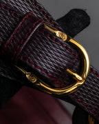 "GUCCI" Equus-derived bordeaux leather belt