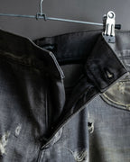 "Dolce &amp; Gabbana"Faded design gray denim pants