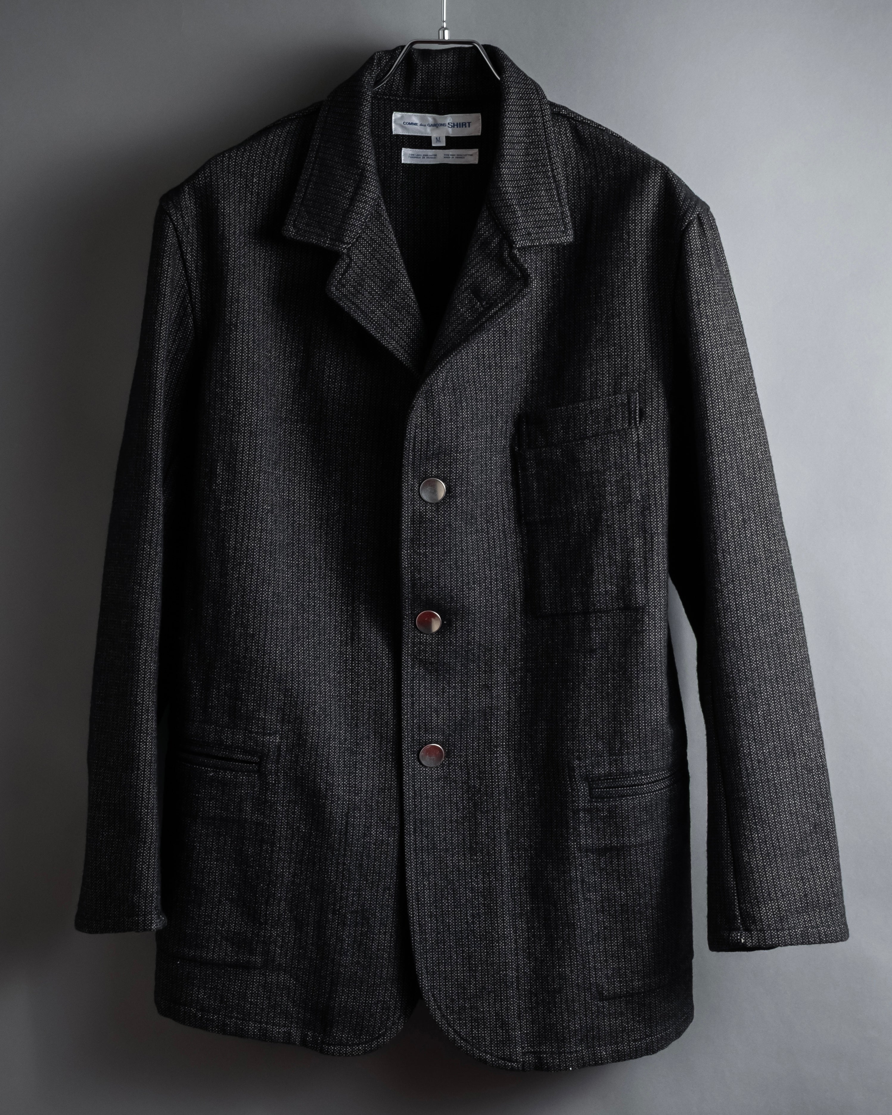 COMME des GARCONS SHIRT - 03AW Textured Work Jacket - Black - Size