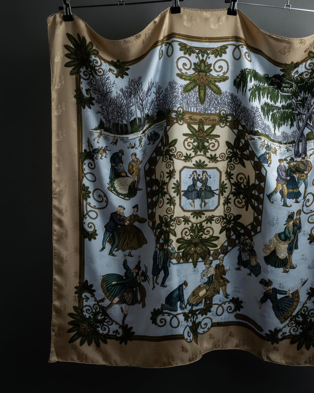 "HERMES" Carré 90 Joies d’Hiver Winter Pleasures silk scarf