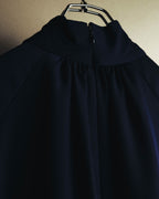 –SPECIAL– "Christian Dior" 80's-90's Sculptural high-neck long dress