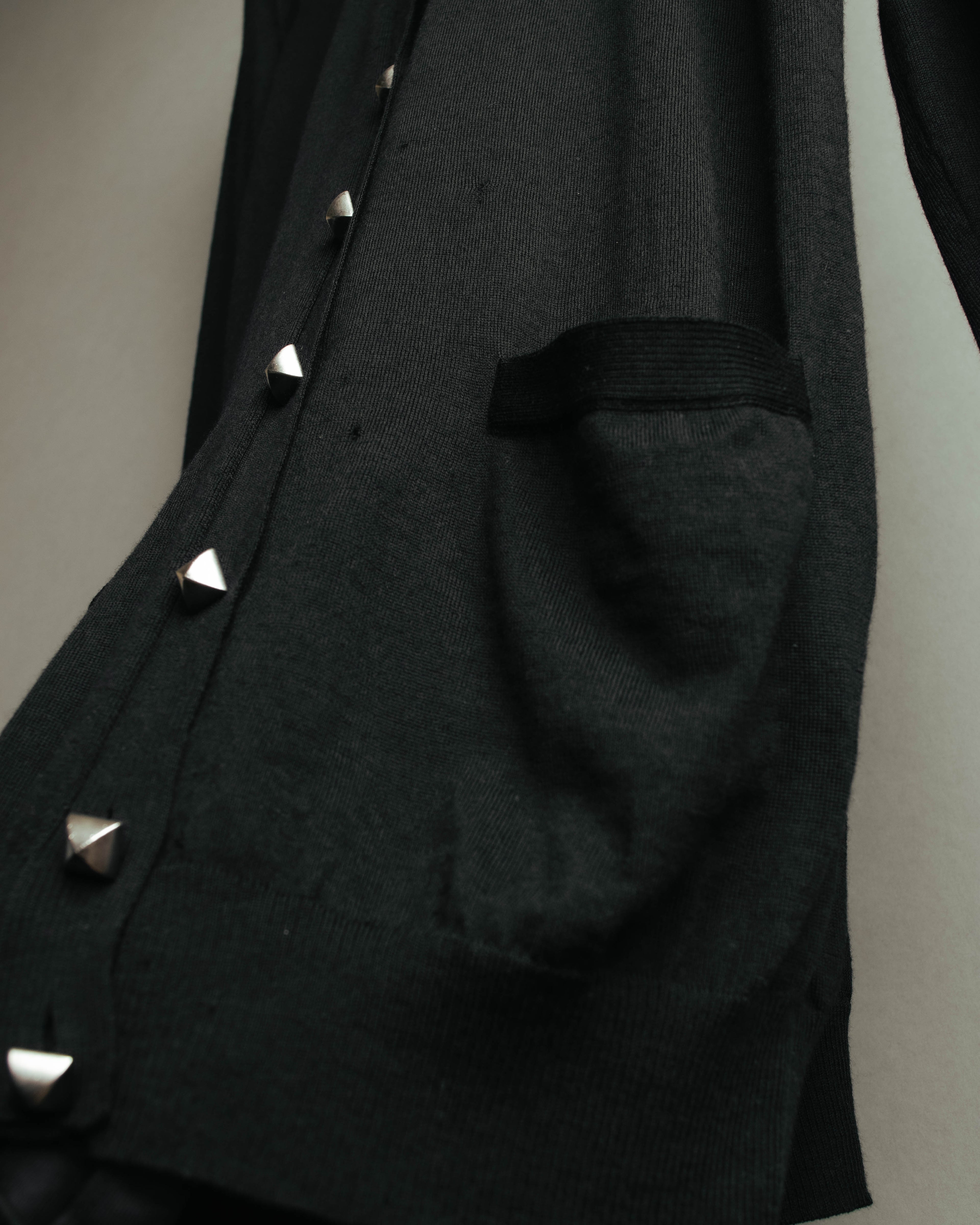 "Hermès" 90's-00's Medor button wool knit cardigan