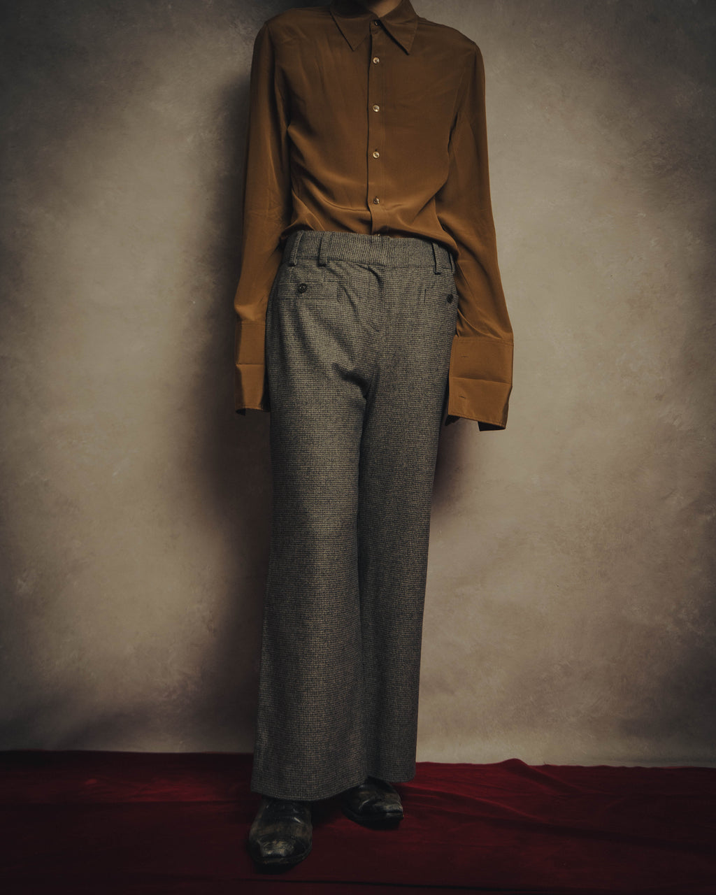 -SPECIAL- “CHANEL” 05AWmicro houndstooth tweed wide trousers
