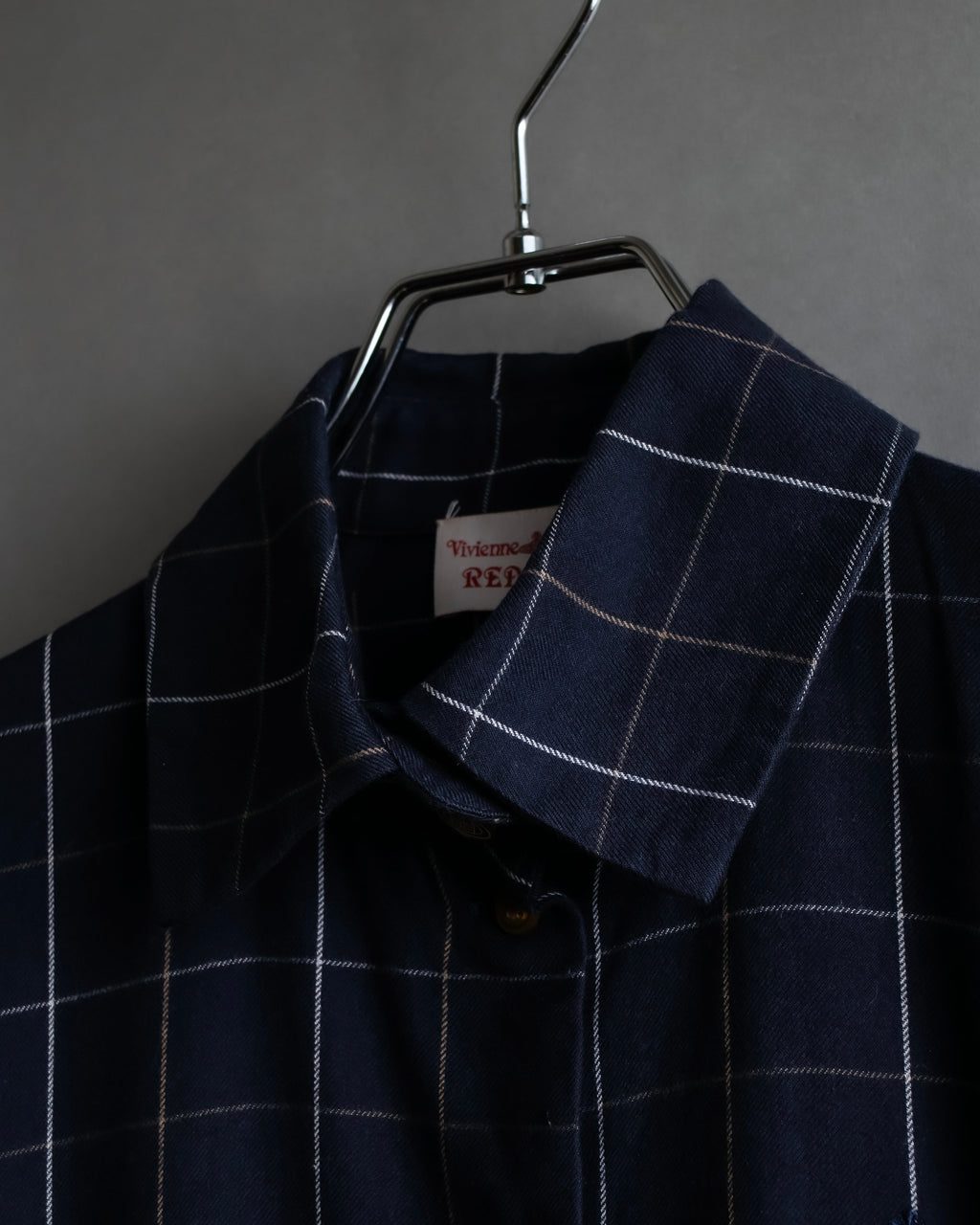 "Vivienne Westwood RED LABEL"
Windowpane print long shirt dress