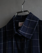 "Vivienne Westwood RED LABEL"
Windowpane print long shirt dress