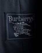 "BURBERRYS" British tweed fly front stand collar coat