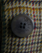 "CELINE" 90’s–00’s checked velvet collar coat