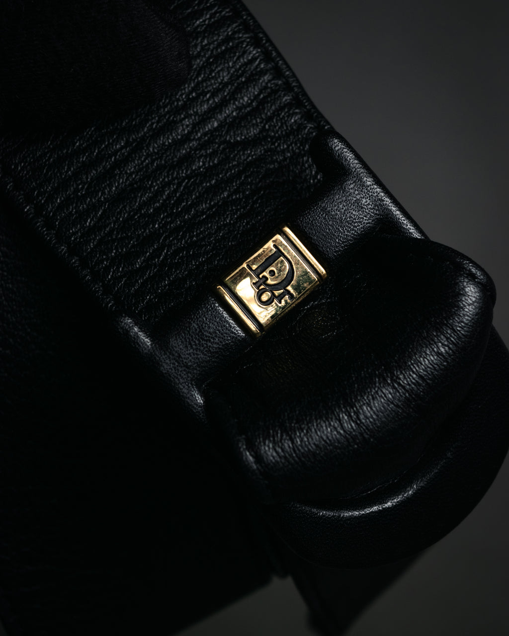 “Christian Dior” 80’s-90’s Leather-wrapped buckle wide belt