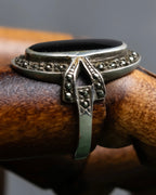 "GEORG JENSEN" Silver925 Onyx motif ring