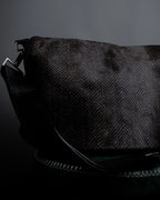 "JIL SANDER" Large flap design Harako leather shoulder bag