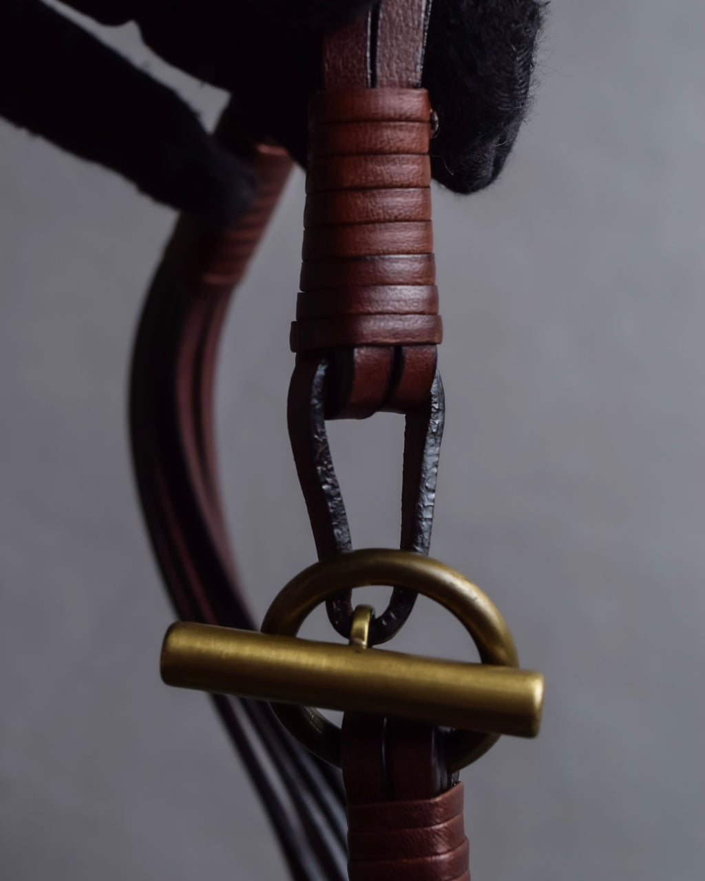 "CELINE" Bundled wrap leather layered belt