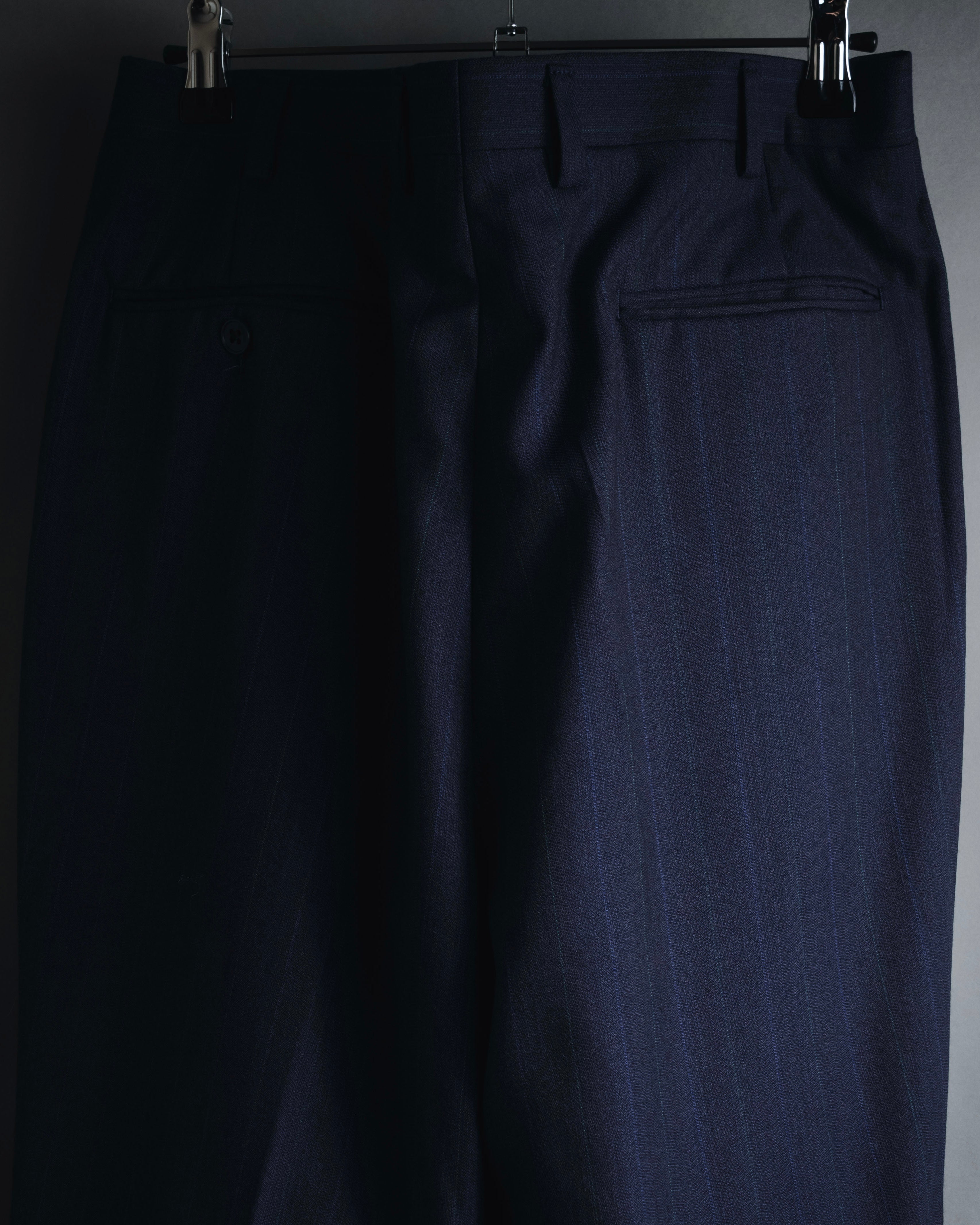 "BALENCIAGA" Tailored Two-Piece Suit Set with Subtle Pinstripes